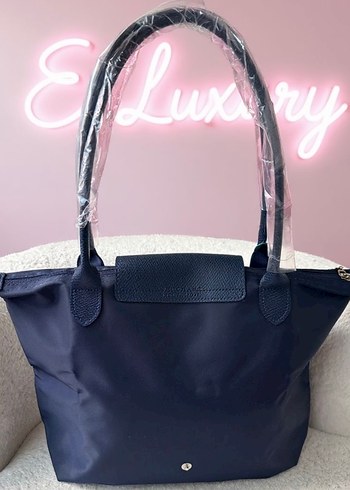 Mavi Fermuarlı longchamp canta - Görsel 2