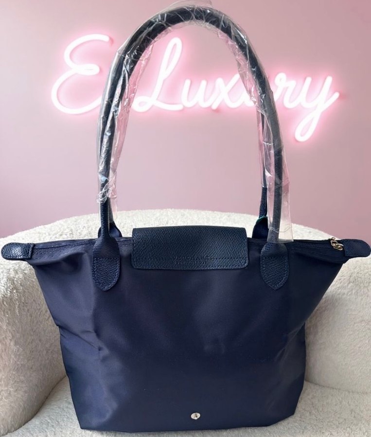 Mavi Fermuarlı longchamp canta - Görsel 2
