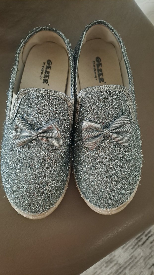 Kız Çocuk Gri Fiyonk Detaylı Loafer - Görsel 2