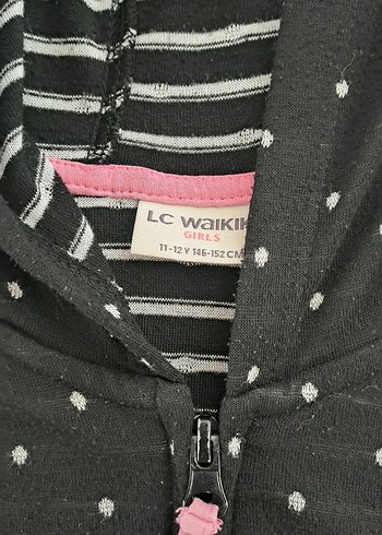 Kız Çocuk Kapüşonlu Fermuarlı Yelek - Görsel 2