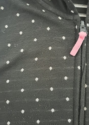 Kız Çocuk Kapüşonlu Fermuarlı Yelek - Görsel 3