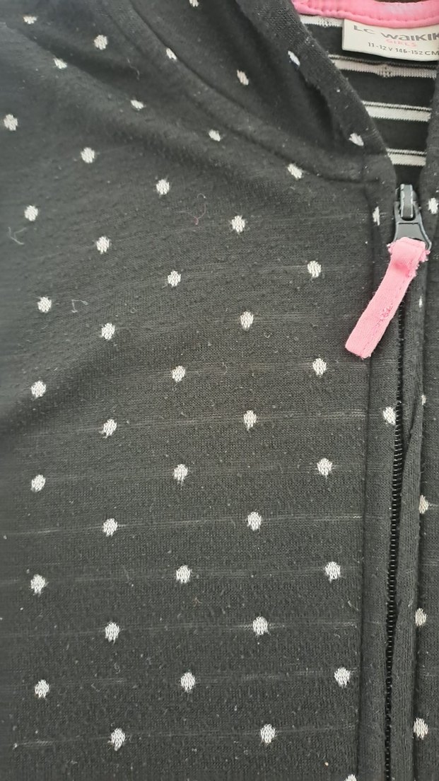 Kız Çocuk Kapüşonlu Fermuarlı Yelek - Görsel 3