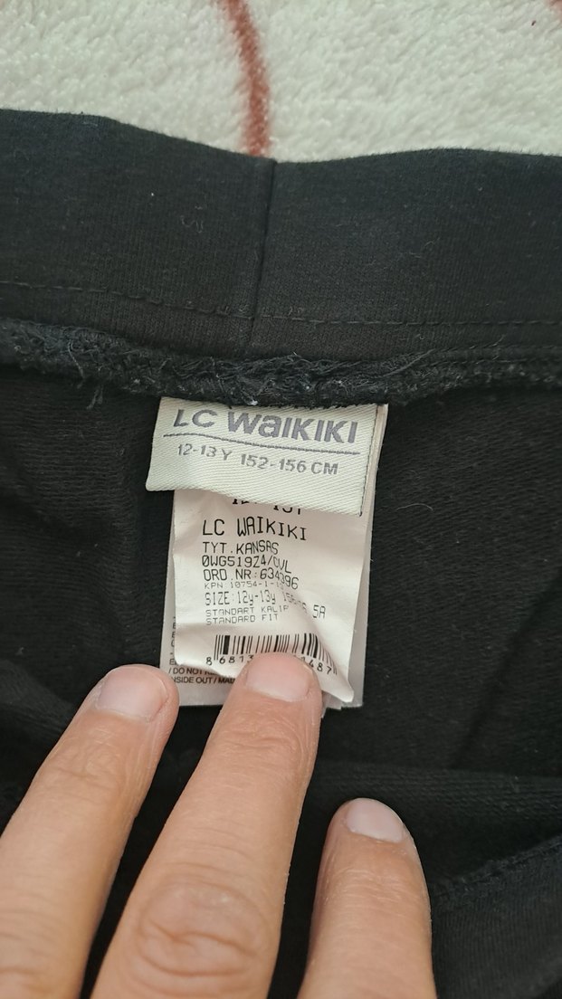 Kız Çocuk Siyah Renkli Şeritli Tayt - Görsel 3