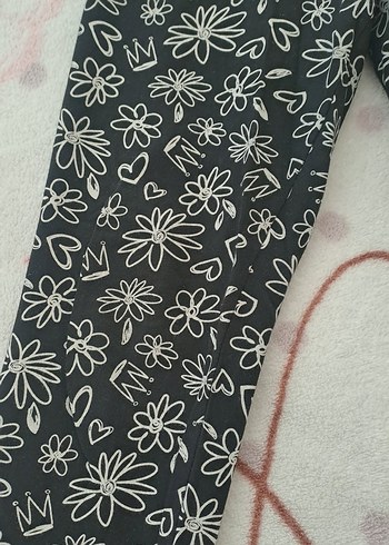 Kız Çocuk Siyah Desenli Tayt - Görsel 2