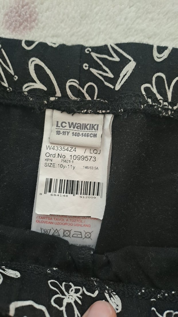 Kız Çocuk Siyah Desenli Tayt - Görsel 3