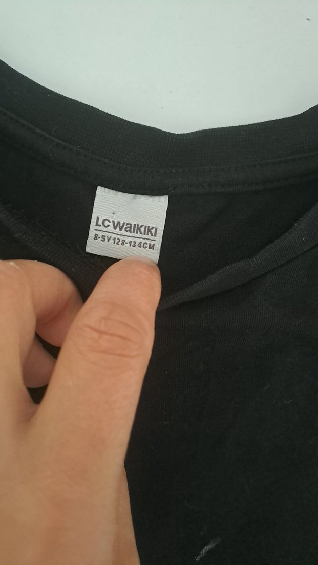 Kız Siyah Baskılı Kemerli Sweatshirt - Görsel 4