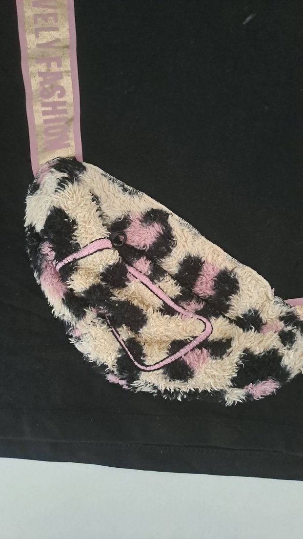 Kız Siyah Baskılı Kemerli Sweatshirt - Görsel 2