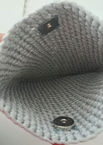 Gri Zincir Detaylı Bohem Kadın Çanta - Görsel 4