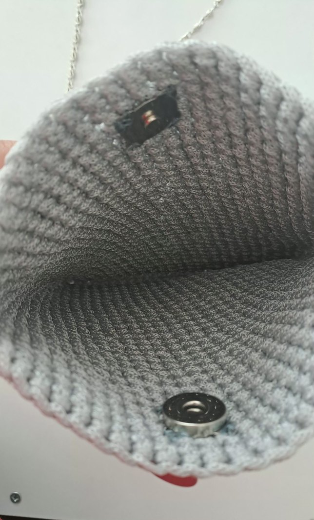 Gri Zincir Detaylı Bohem Kadın Çanta - Görsel 4