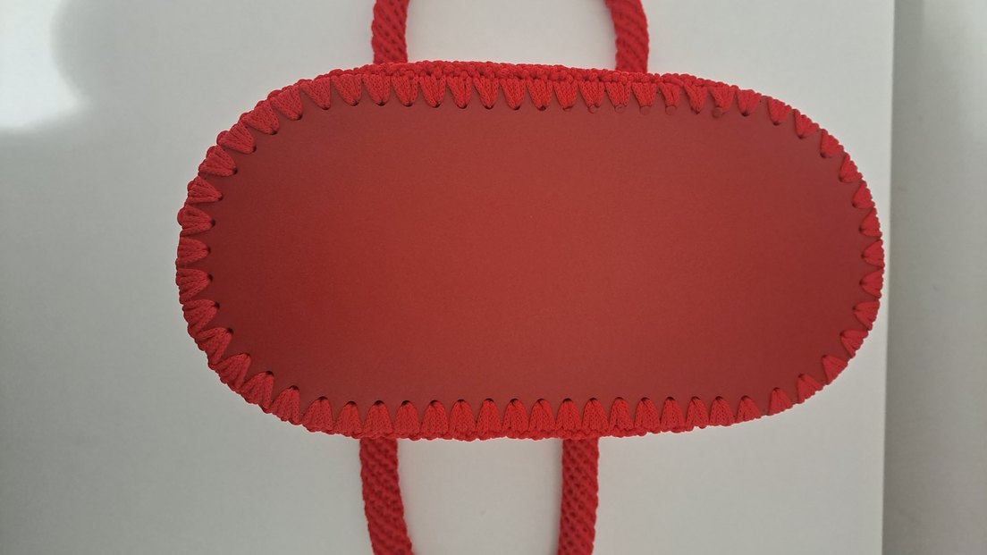 Kırmızı Örgü Kadın Çanta - Görsel 3