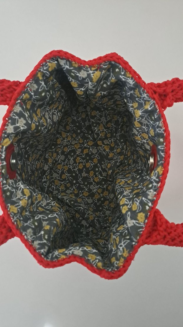 Kırmızı Örgü Kadın Çanta - Görsel 5