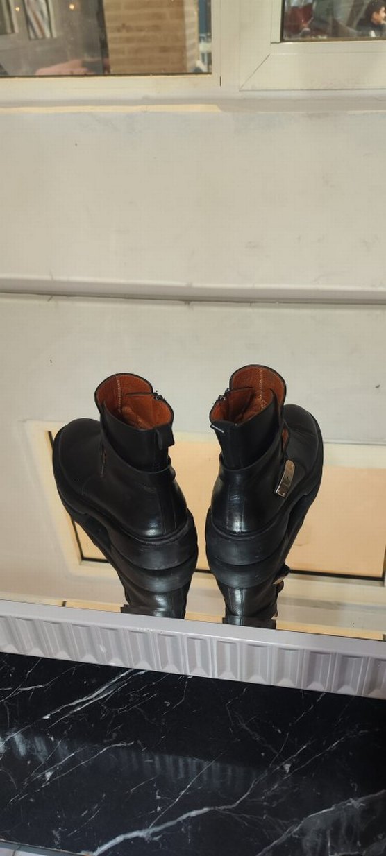 Siyah Deri Tokalı Biker Platform Botlar - Görsel 3