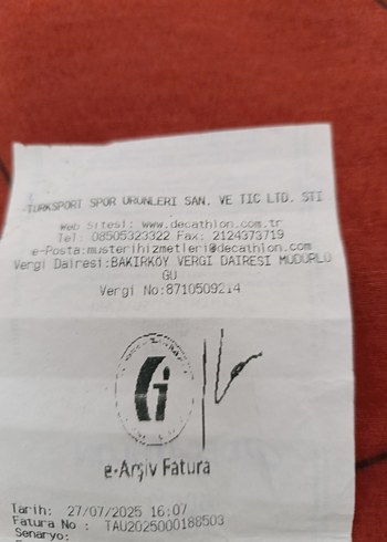 Decathlon Spor Ürünleri e-Arşiv Fatura - Görsel 3