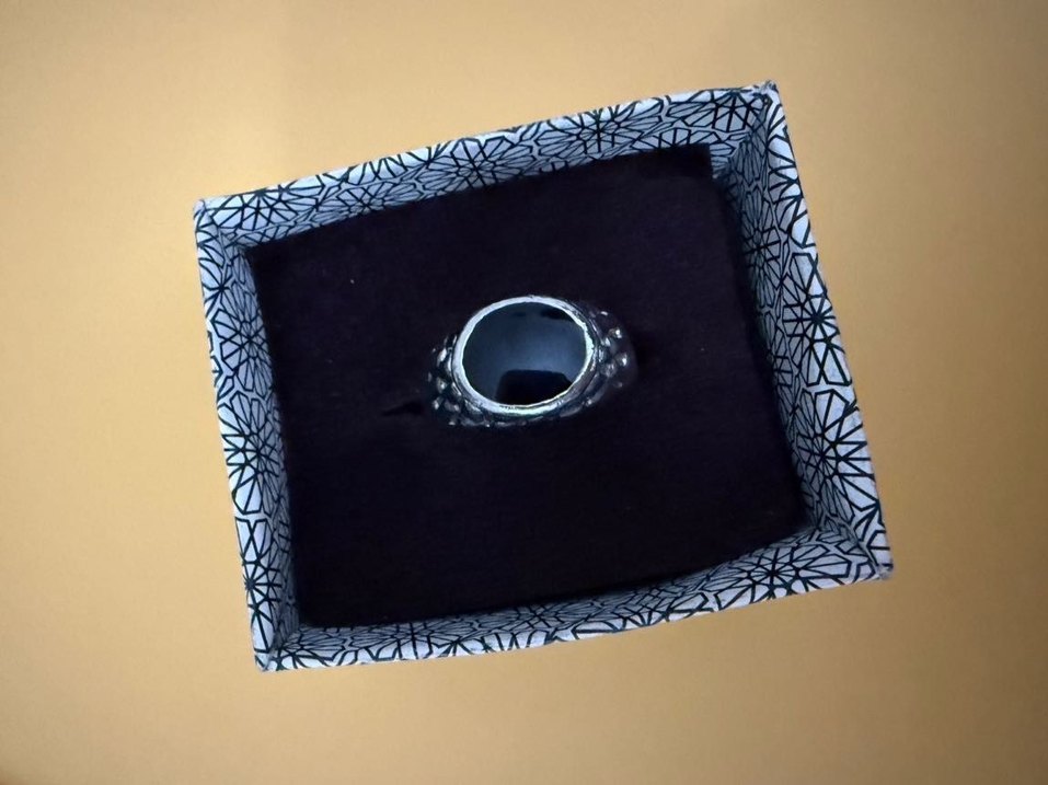 Siyah Gotik Erkek Yüzük - Görsel 2