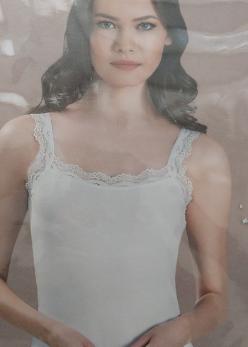 Beyaz Daria  Kadın Atlet 5 adet - Görsel 3