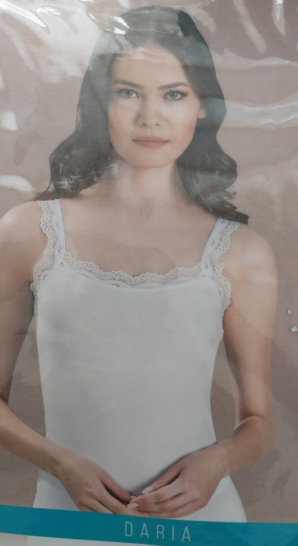 Beyaz Daria  Kadın Atlet 5 adet - Görsel 3