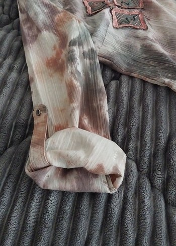 Uzun Kollu Batik Desenli Bohem Gömlek - Görsel 7