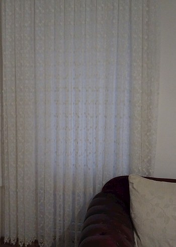 İşlemeli krem Perde - Görsel 2