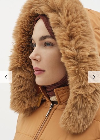 Kürklü  Kadın Uzun Kışlık Mont yeni 2 ve 3 kere giyildi - Görsel 6