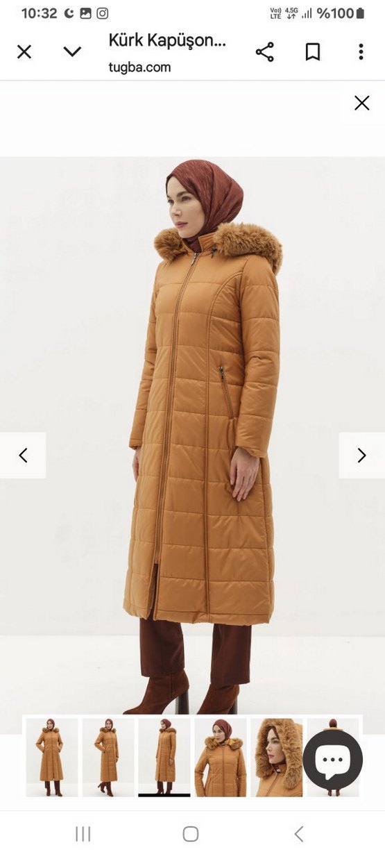 Kürklü  Kadın Uzun Kışlık Mont yeni 2 ve 3 kere giyildi - Görsel 3