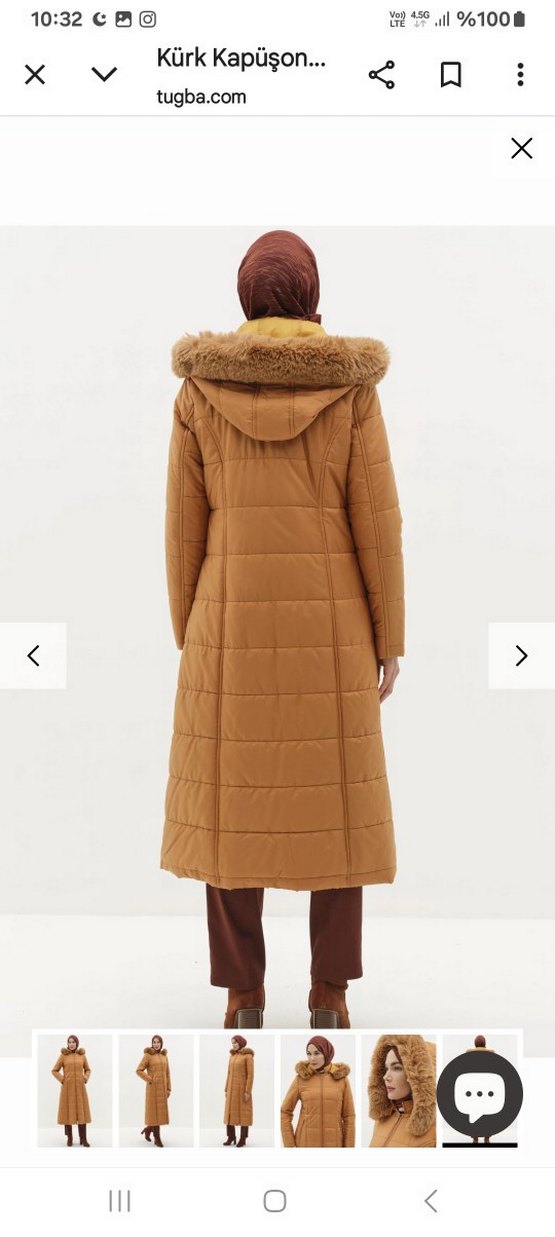 Kürklü  Kadın Uzun Kışlık Mont yeni 2 ve 3 kere giyildi - Görsel 5