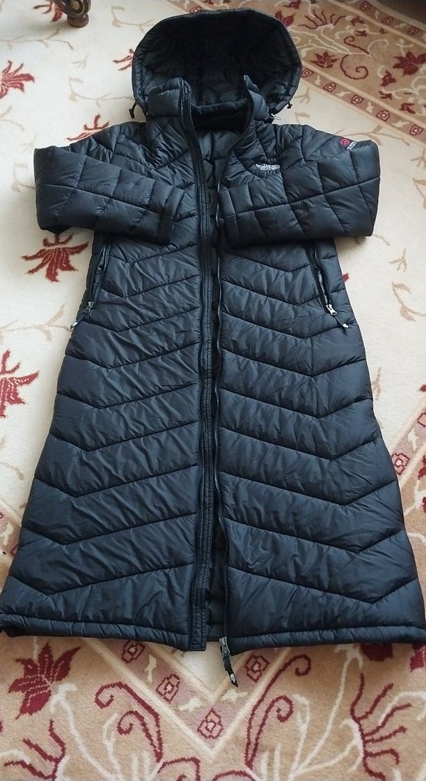 Siyah Uzun Kadın Kışlık Mont - Görsel 2