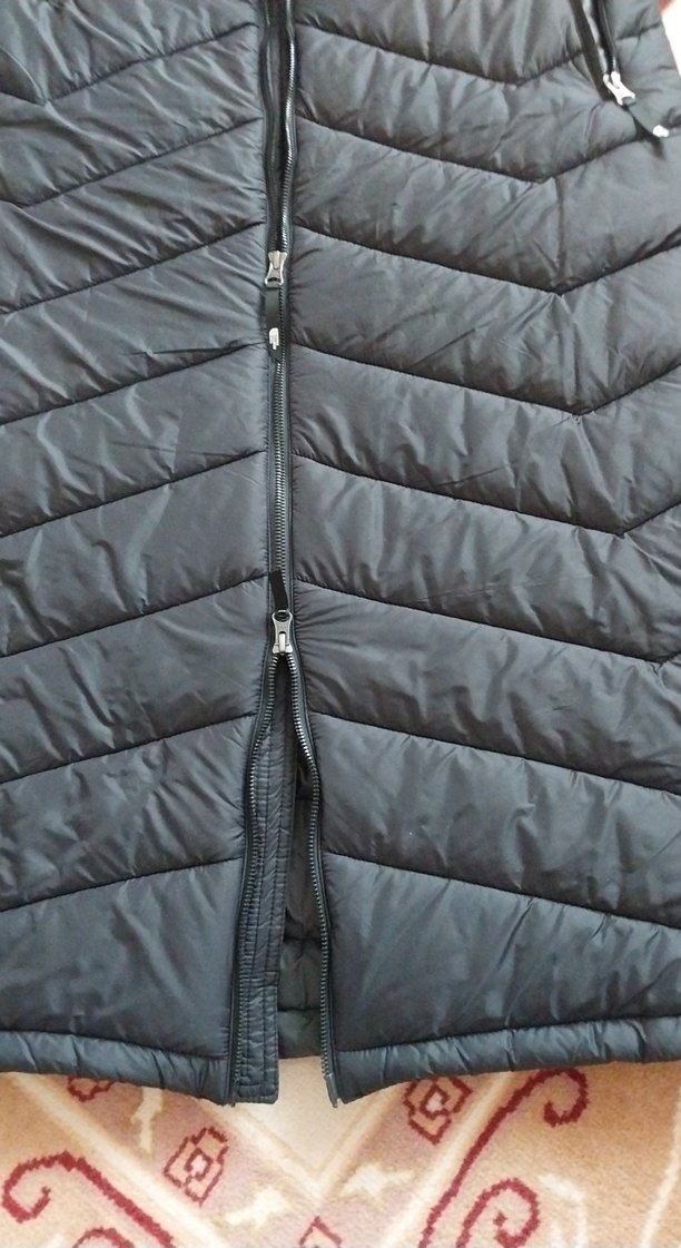 Siyah Uzun Kadın Kışlık Mont - Görsel 3