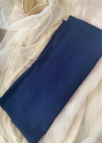 Uzun Kollu Mavi Kadın Elbise - Görsel 3