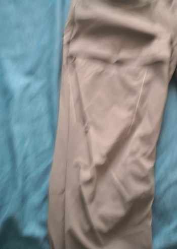 Bej  erkek Kemerli Kumaş Pantolon - Görsel 5