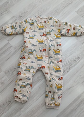 Renkli Baskılı Fermuarlı Erkek Çocuk Uyku Tulumu 4 5 yaş