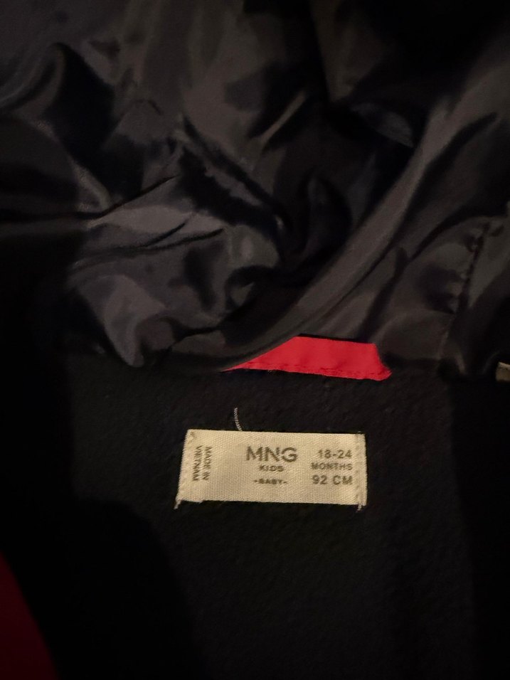 Kırmızı, Kapüşonlu Kız-Erkek Unisex Çocuk Mont - Görsel 3