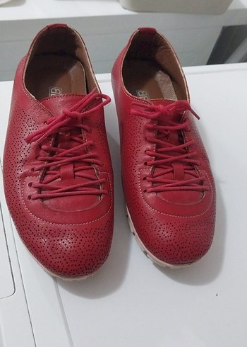 BETA Deri Kırmızı Kadın Ayakkabı - Görsel 3