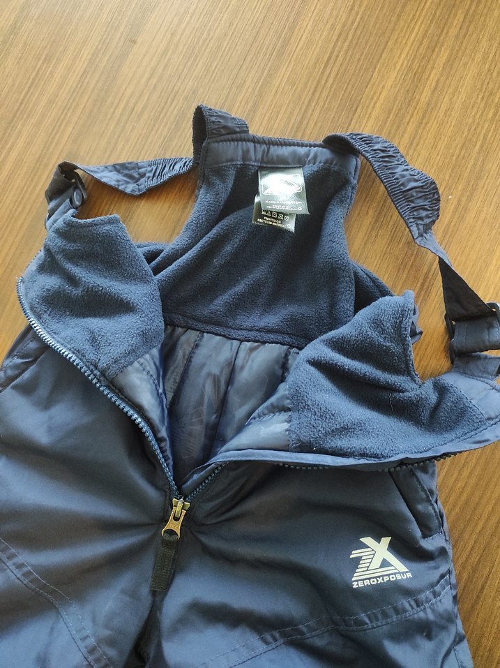 Unisex Lacivert Fermuarlı çocuk kar-yağmur tulumu - Görsel 3