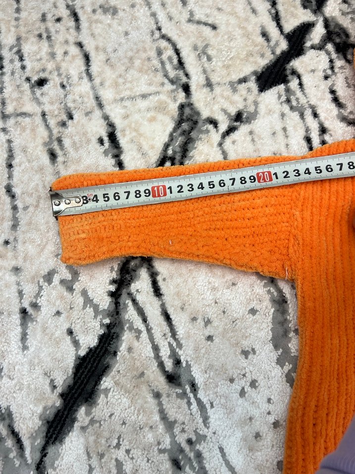 Turuncu Örgü Bebek Tulum - Görsel 4