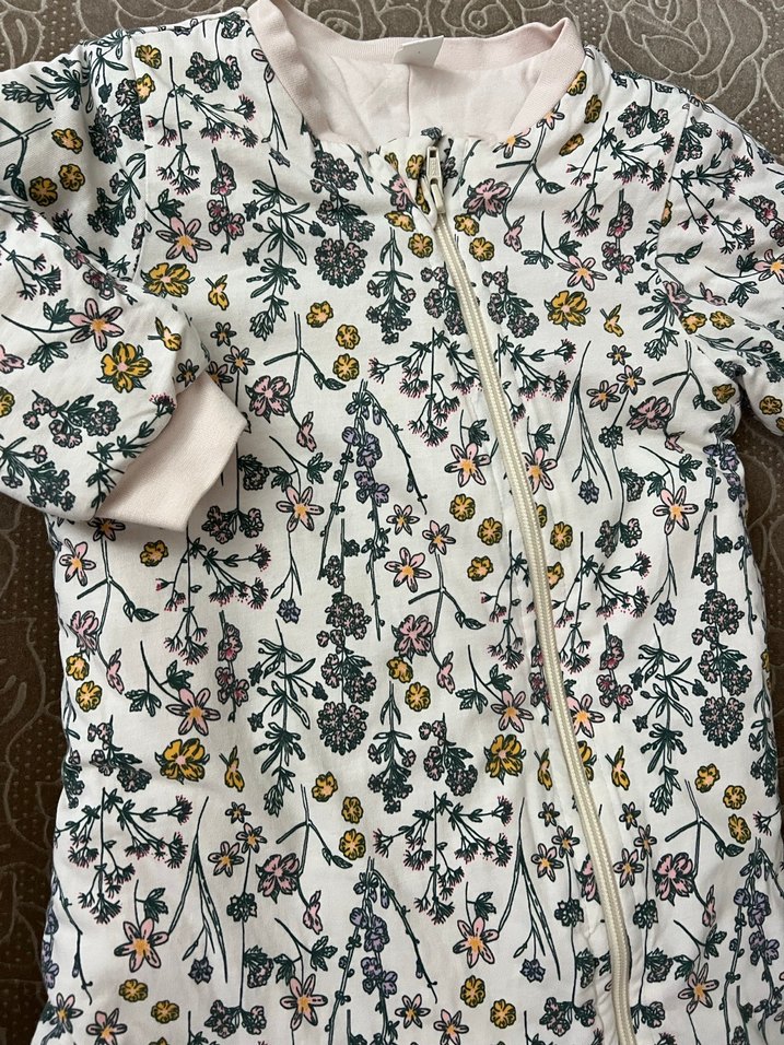 Çiçek Desenli Fermuarlı Uyku Tulumu(2.5 tog) 24-36 ay - Görsel 2