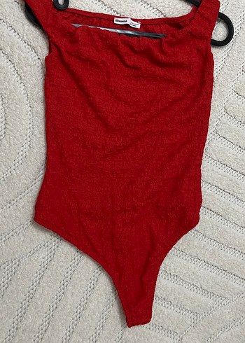 Kırmızı Kadın Midi Bodysuit