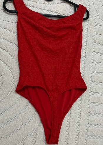 26 Beden Kırmızı Kadın Midi Bodysuit