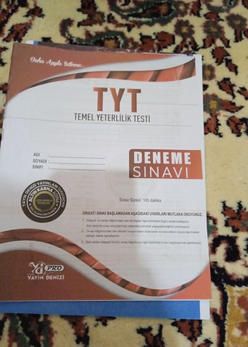 TYT Türkiye Geneli Deneme Sınavı Kitabı