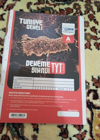 TYT Türkiye Geneli Deneme Sınavı Kitabı