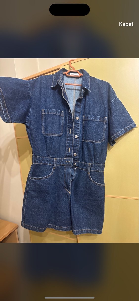 Zara Denim Tulum - Görsel 2