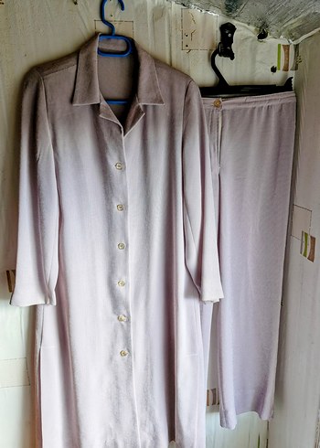 pembe Uzun Kollu Kadın Tunik pantolon takımı