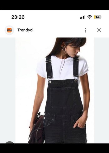 Siyah Denim Kısa Tulum, Günlük Stil