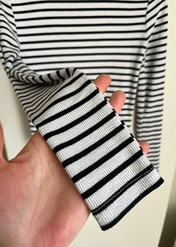 Çizgili Crop Top - Görsel 5