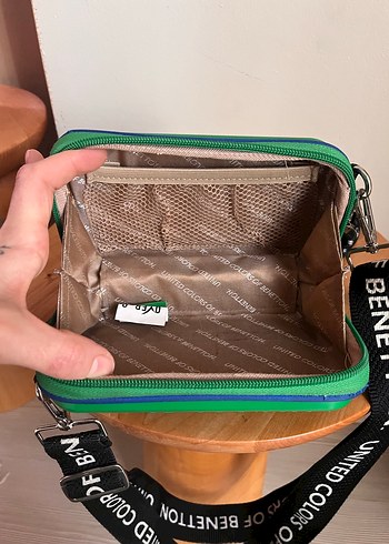 Renkli Baskılı Yeşil Kadın Çapraz Çanta - Görsel 4