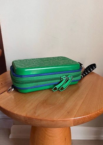 Renkli Baskılı Yeşil Kadın Çapraz Çanta - Görsel 2