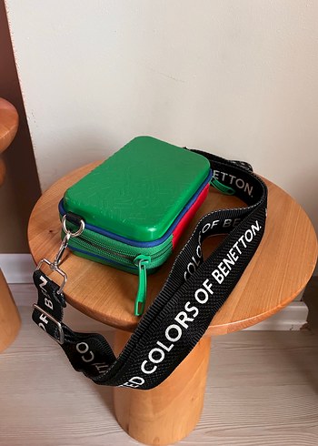 Renkli Baskılı Yeşil Kadın Çapraz Çanta - Görsel 3