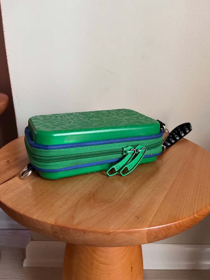 Renkli Baskılı Yeşil Kadın Çapraz Çanta - Görsel 2