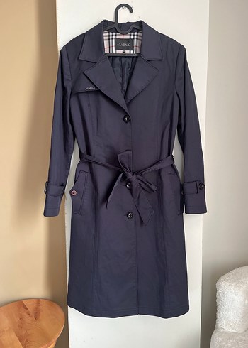 Alvina Lacivert Trençkot - Görsel 2