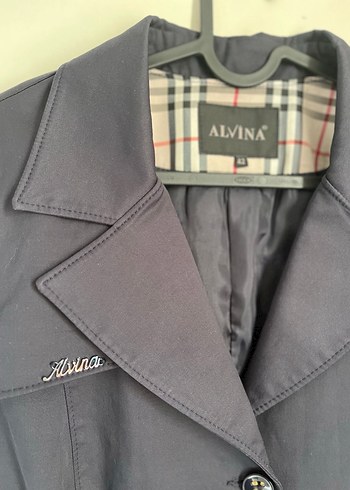 Alvina Lacivert Trençkot - Görsel 6