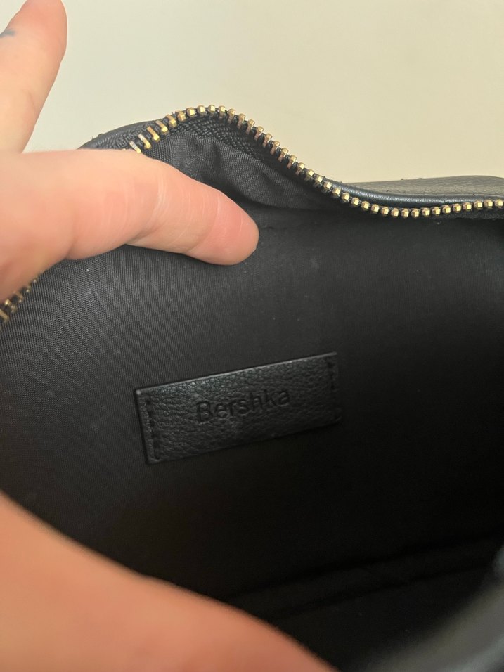 Siyah Deri Biker Kadın Çapraz Çanta - Görsel 5